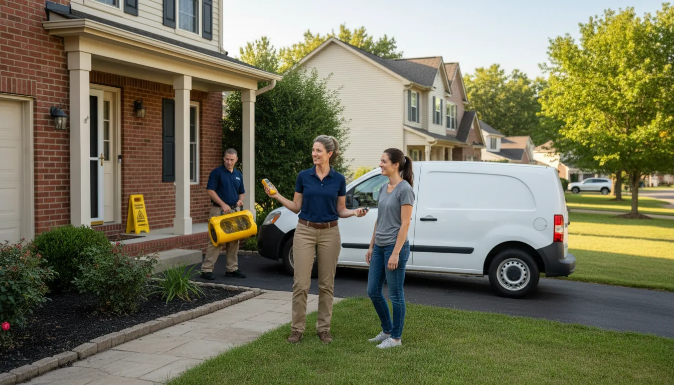 Residential water damage restoration in Sterling, IL